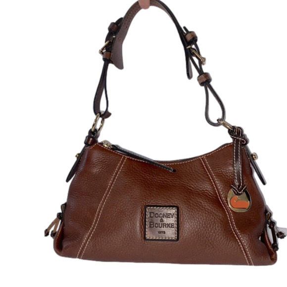 Dooney & Bourke Handbags - Vintage Dooney & Bourke Mini East/West Slouch Brown Leather shoulder bag